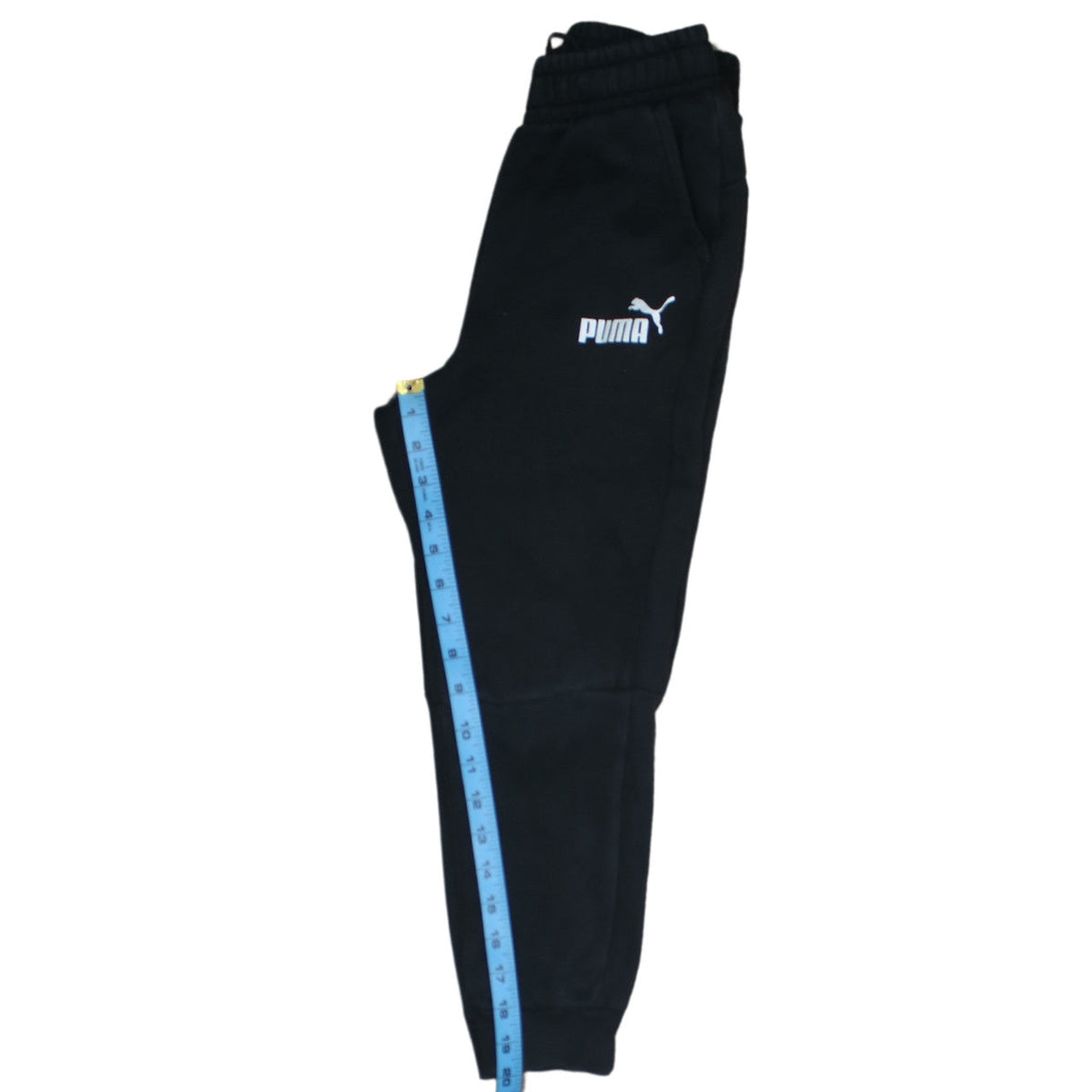 Puma Boys Black Jogger Trousers 11-12 Years Regular Fit Fleece Sweatpants
