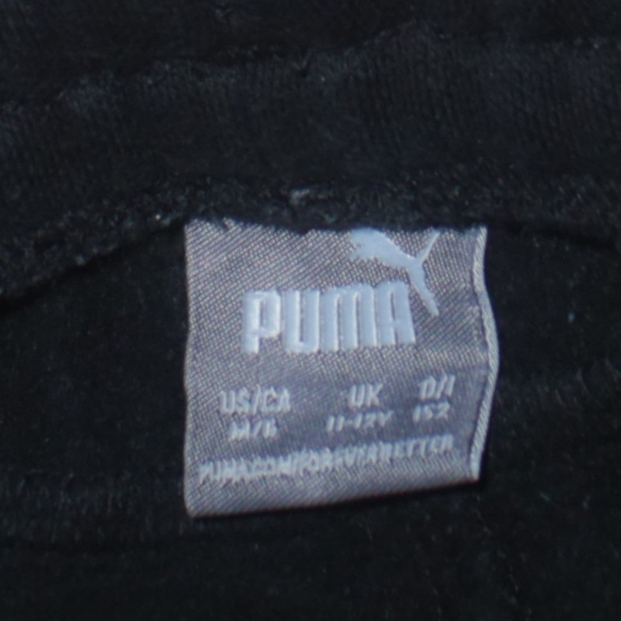 Puma Boys Black Jogger Trousers 11-12 Years Regular Fit Fleece Sweatpants