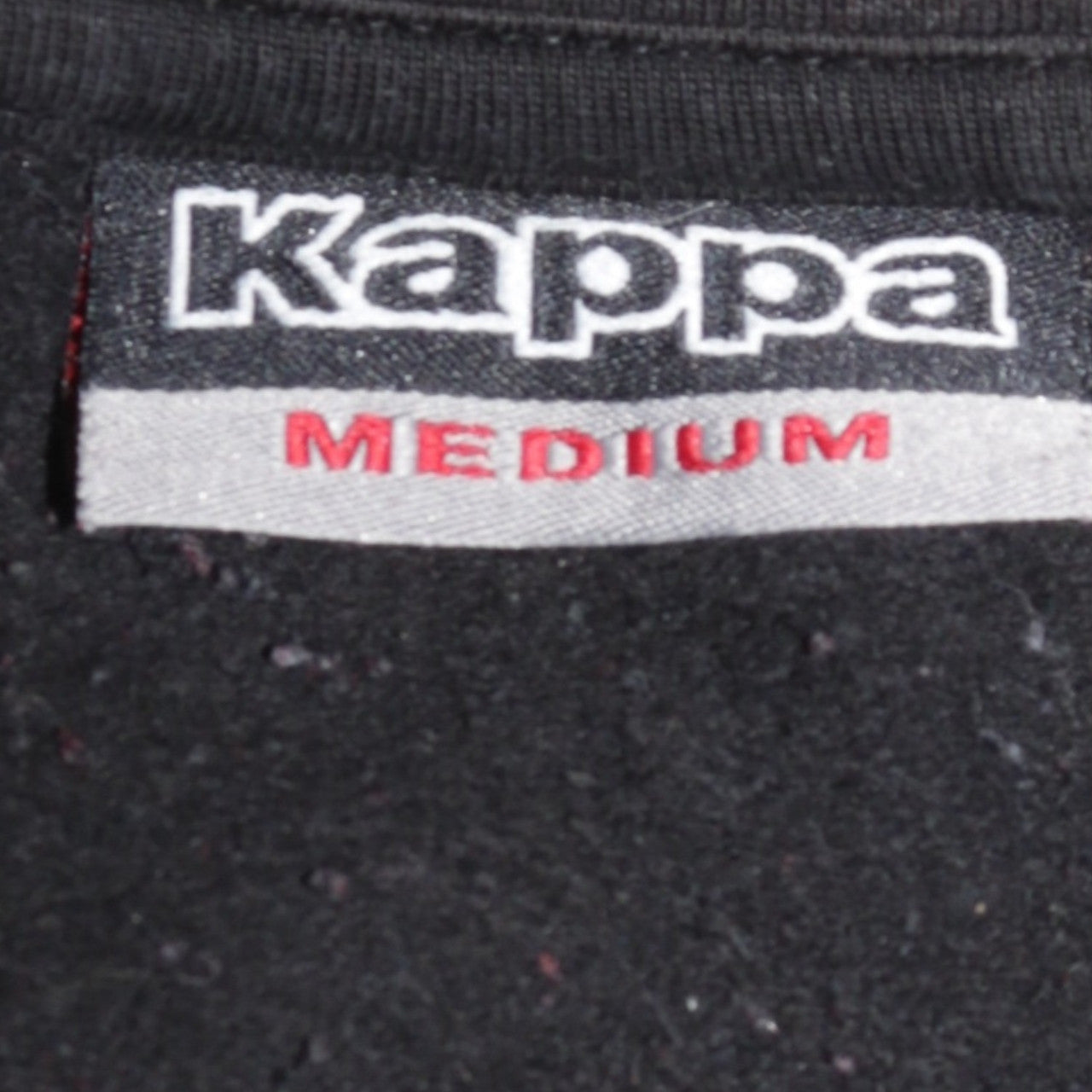 Kappa Men’s Black Medium Pullover Sweatshirt Logo Crew Neck
