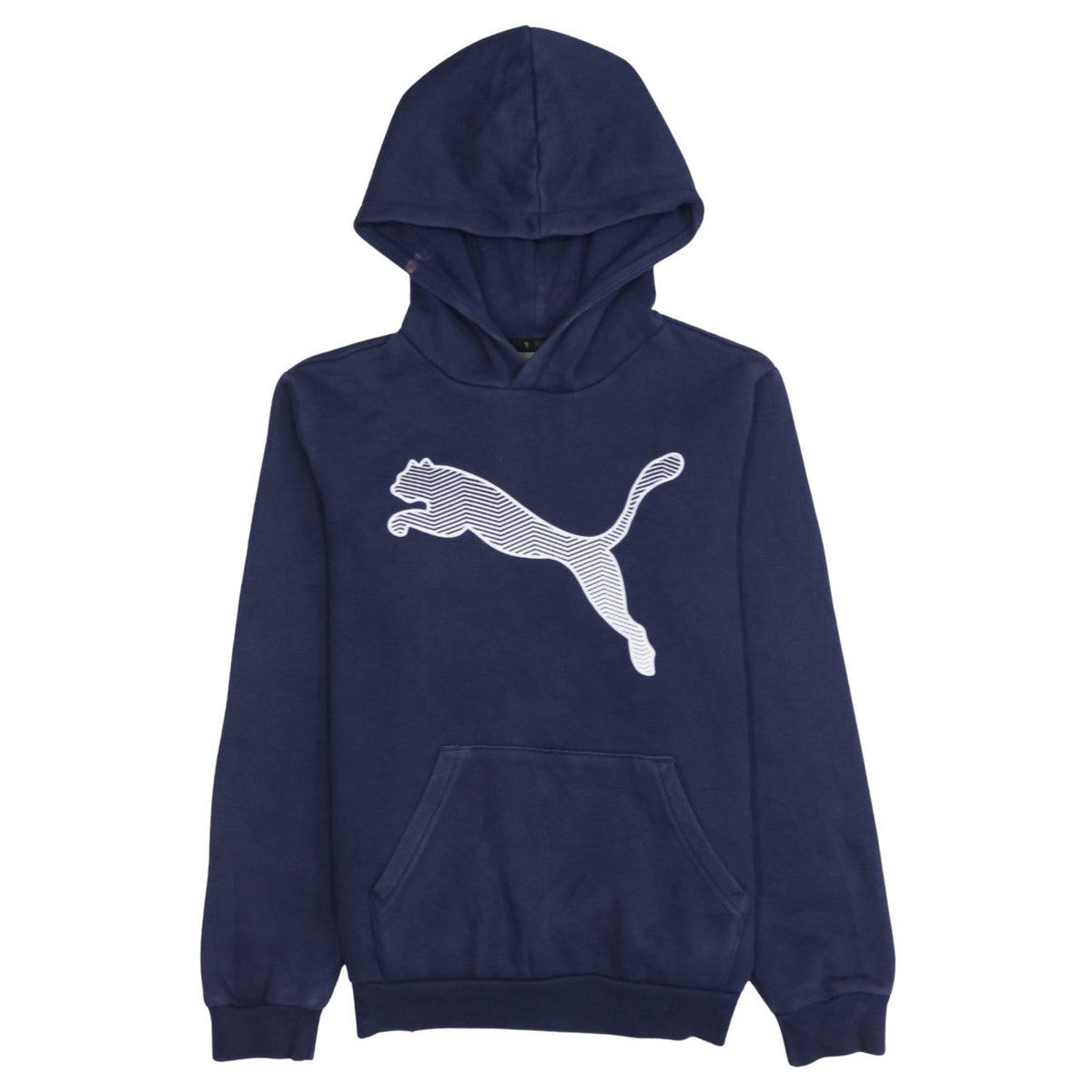 Puma Boys Blue Pullover Hoodie 12 Years Graphic Logo Fleece Sweatshirt