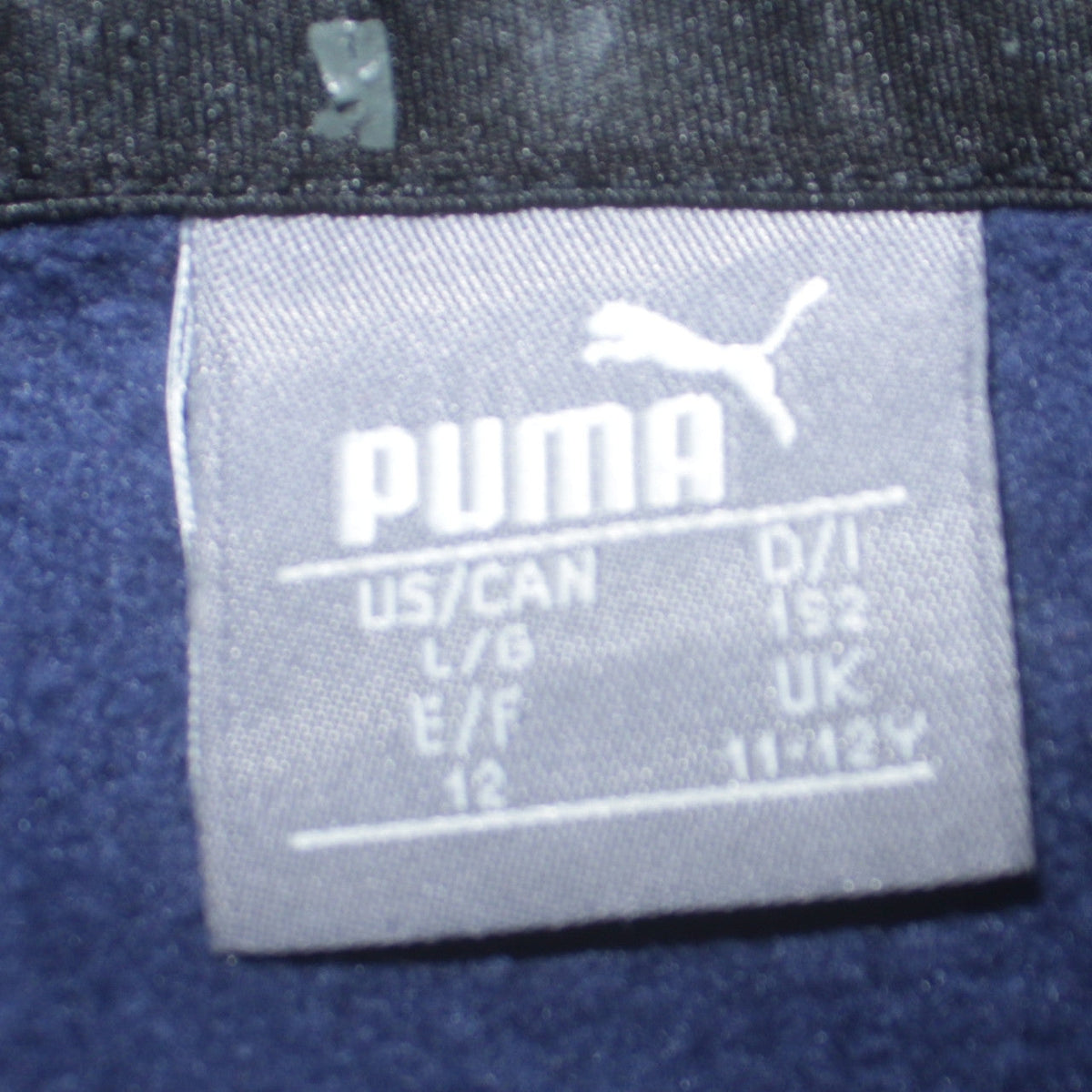 Puma Boys Blue Pullover Hoodie 12 Years Graphic Logo Fleece Sweatshirt