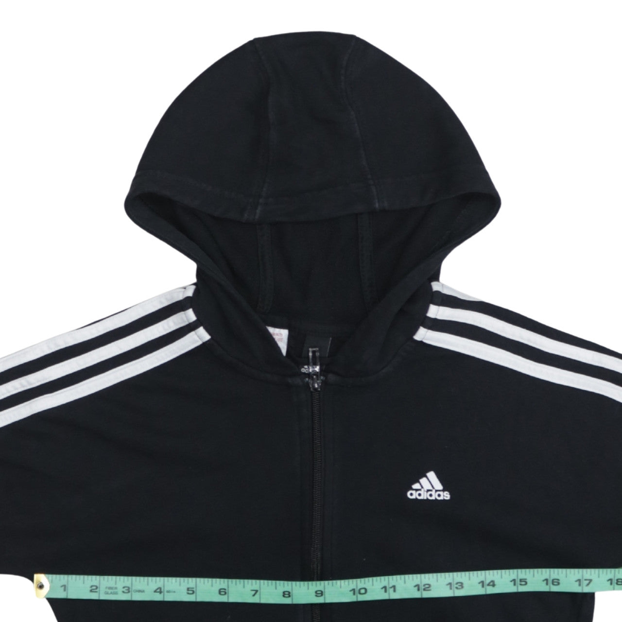Adidas Boys Black Full Zip Hoodie 13-14 Years Sportswear Lightweight Hoodie