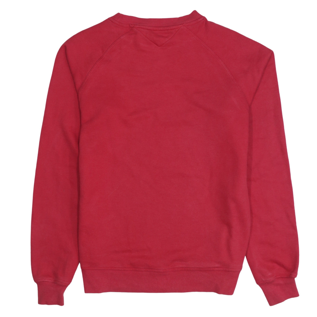 Tommy Hilfiger Men's Red Small Crew Neck Cotton Sweatshirt