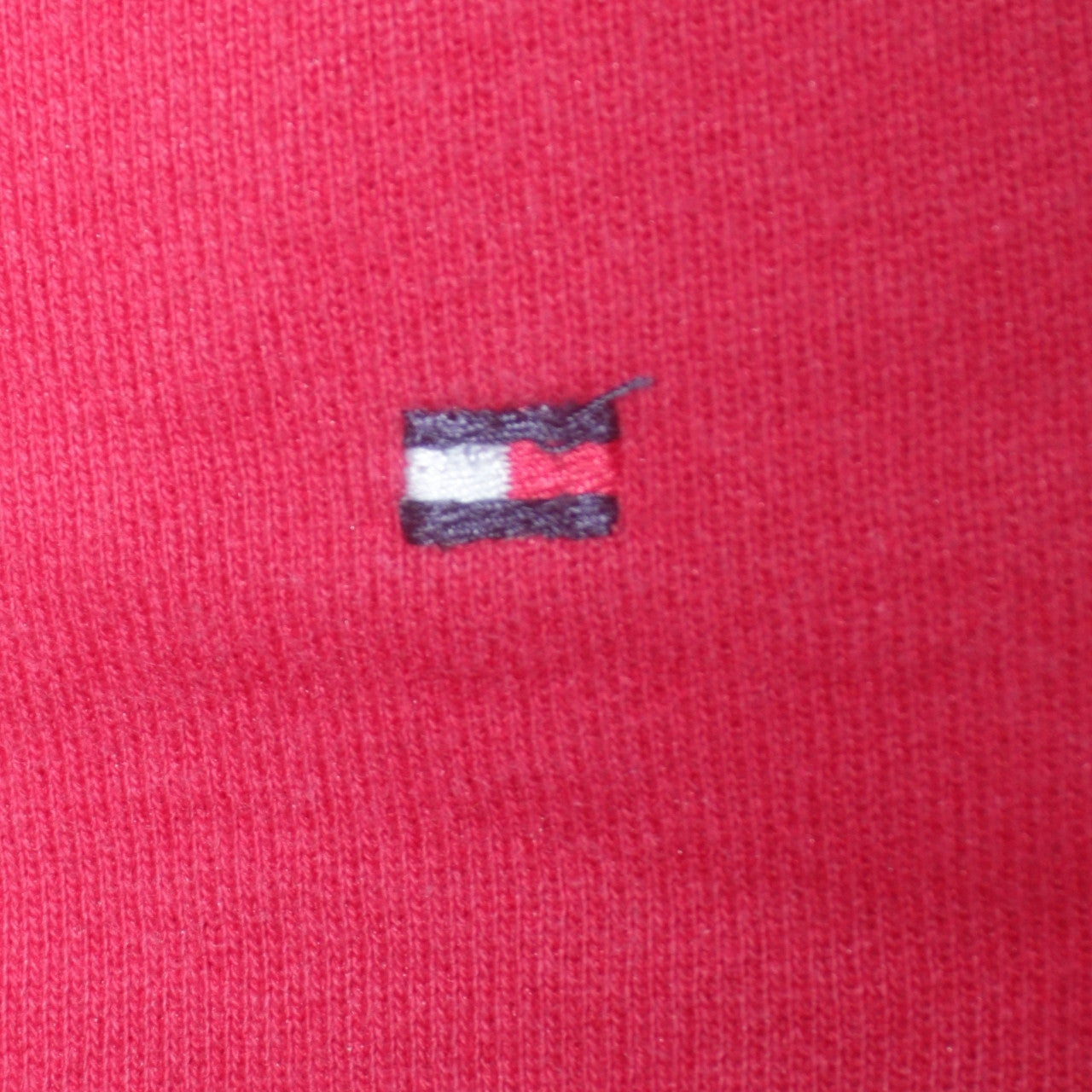 Tommy Hilfiger Men's Red Small Crew Neck Cotton Sweatshirt