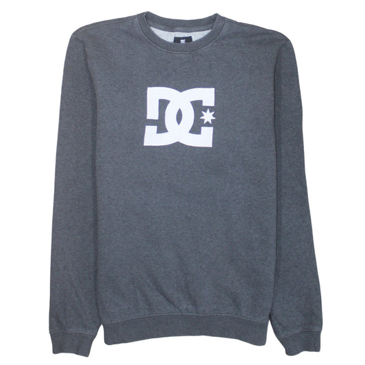 DC Boys Grey Fleece Crew Neck Logo Sweatshirt XL 16 Years