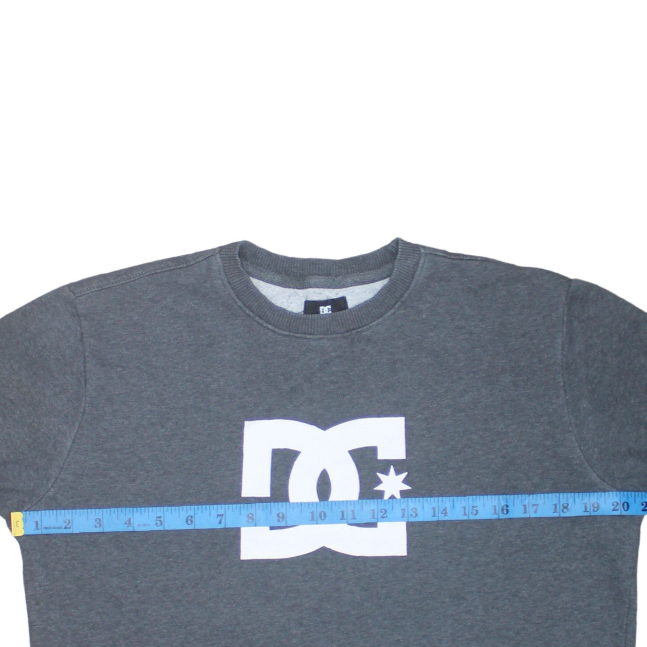 DC Boys Grey Fleece Crew Neck Logo Sweatshirt XL 16 Years