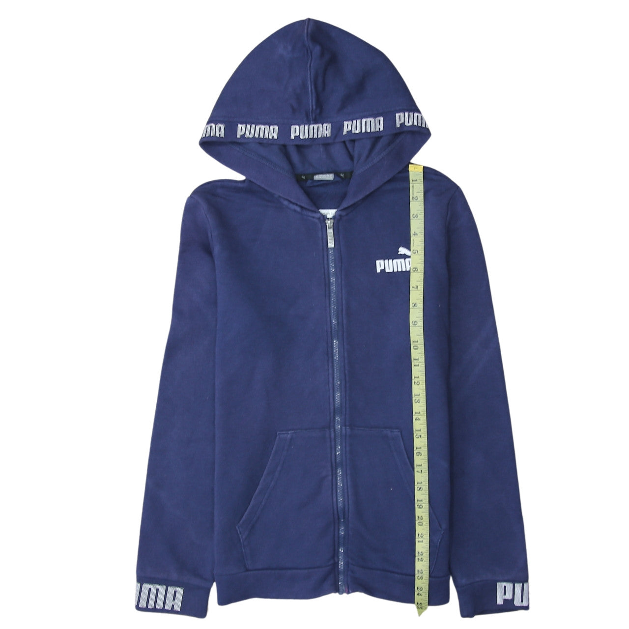 Puma Boys Navy Blue Full Zip Hoodie XL 13-14 Years Hooded Sweatshirt