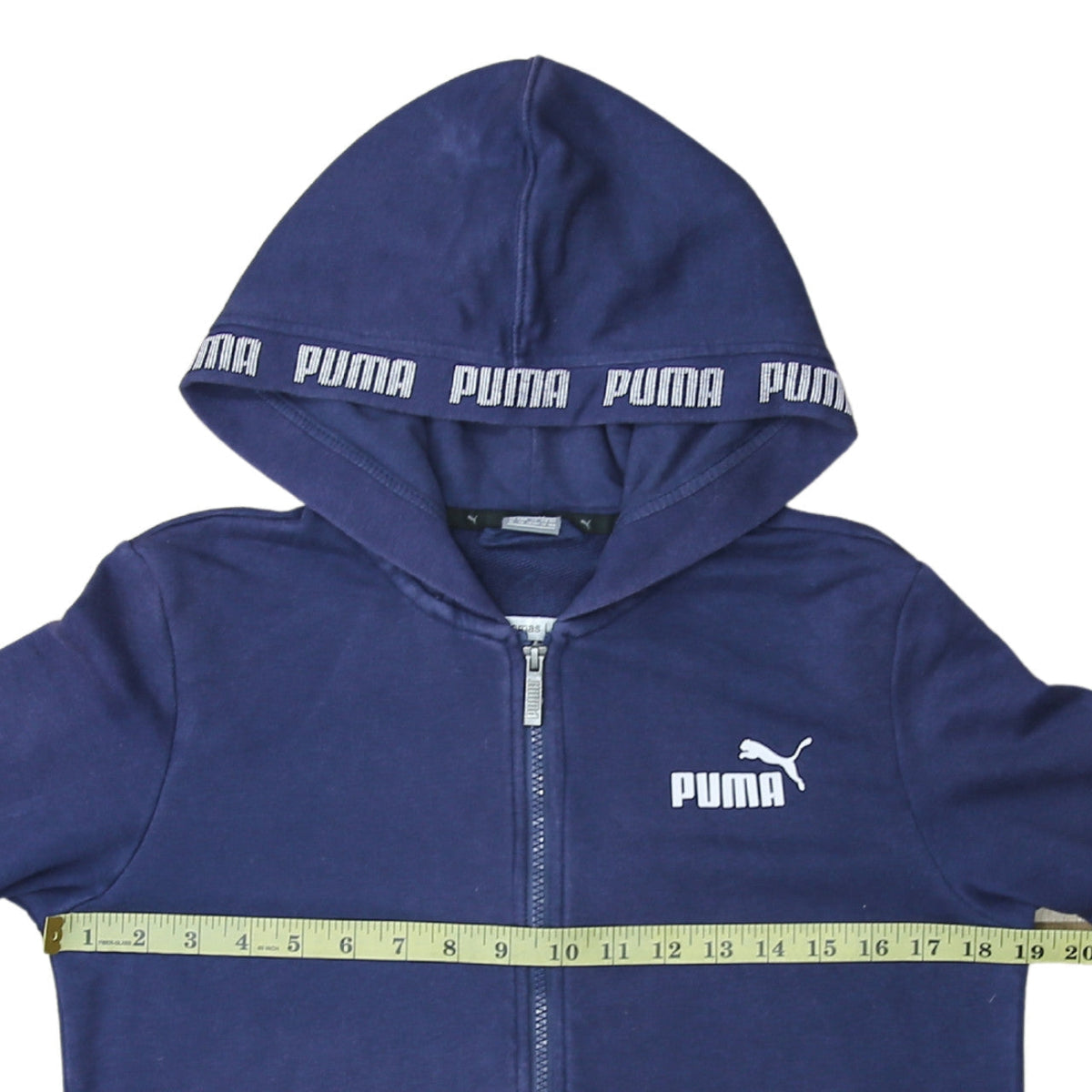 Puma Boys Navy Blue Full Zip Hoodie XL 13-14 Years Hooded Sweatshirt