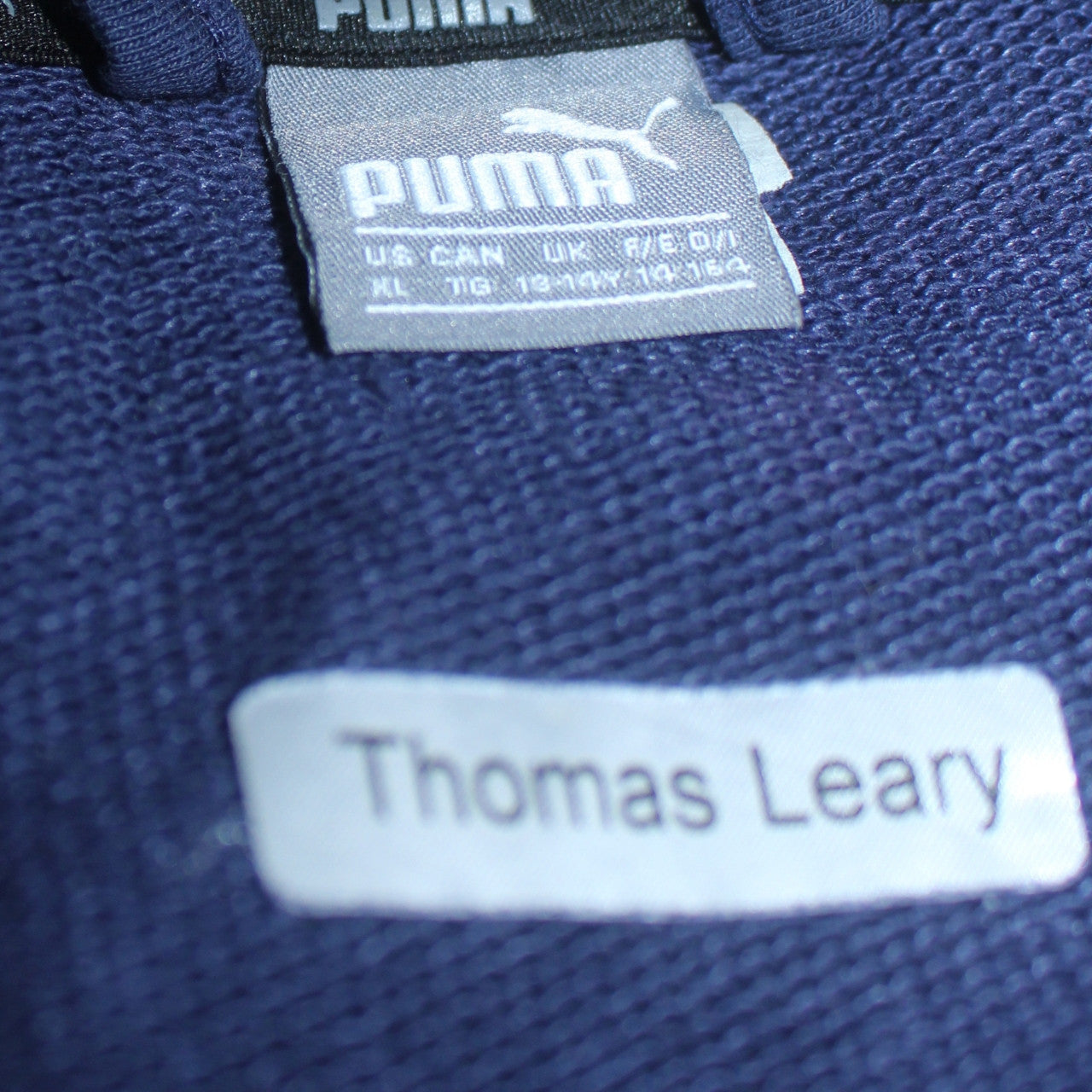 Puma Boys Navy Blue Full Zip Hoodie XL 13-14 Years Hooded Sweatshirt