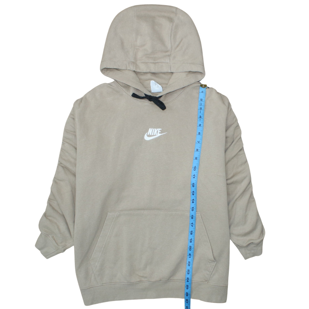 Nike Women’s Beige Pullover Hoodie XL Cotton Blend Casual Sweatshirt