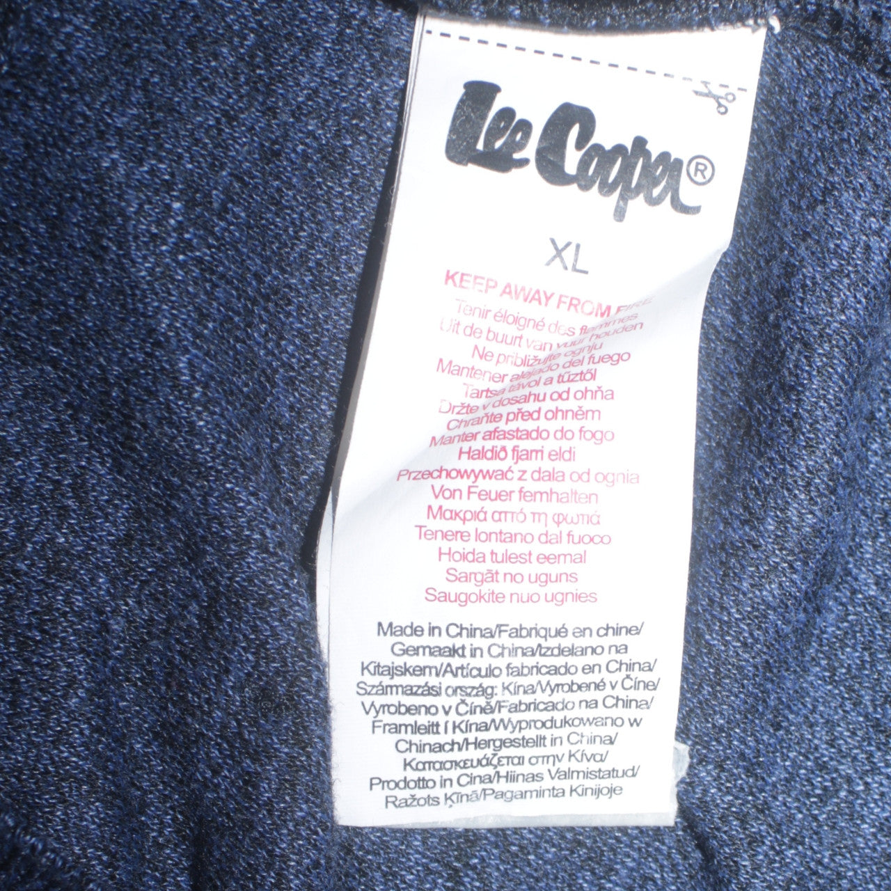 Lee Cooper Men's Blue XL 1/4 Zip Sweatshirt High Neck Top