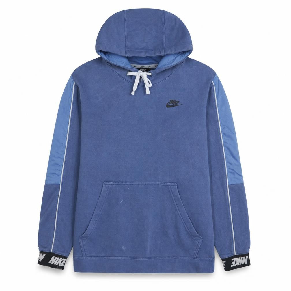 Nike Men's Blue Pullover Hoodie Small Logo Fleece Sweatshirt