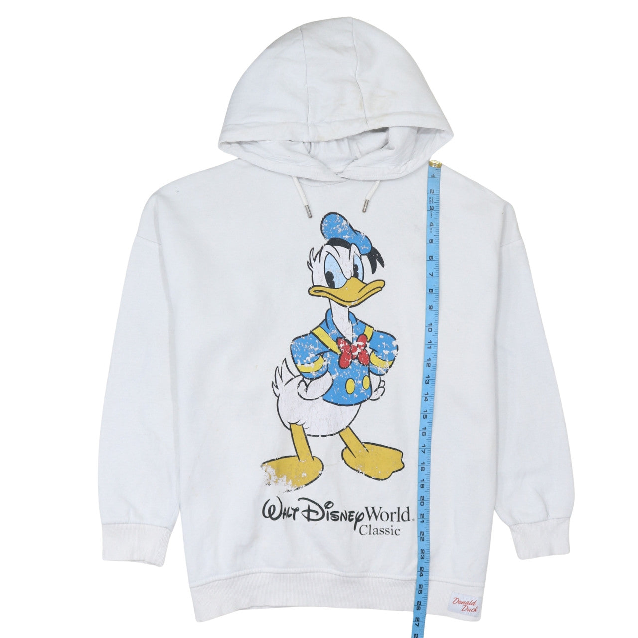 Disney Mickey And Friends White Donald Duck Unisex Hoodie Small