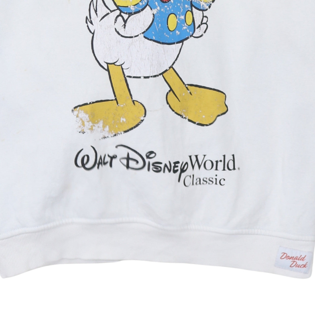 Disney Mickey And Friends White Donald Duck Unisex Hoodie Small