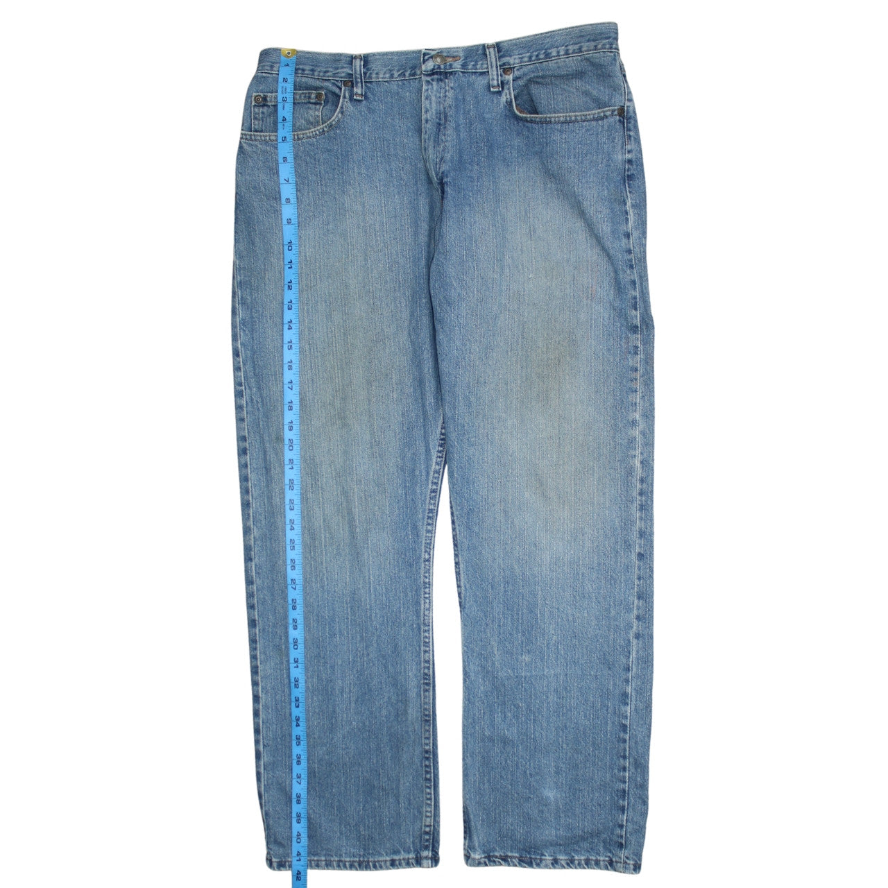 Wrangler Men's Blue Relaxed Straight 38x30 Denim Jeans