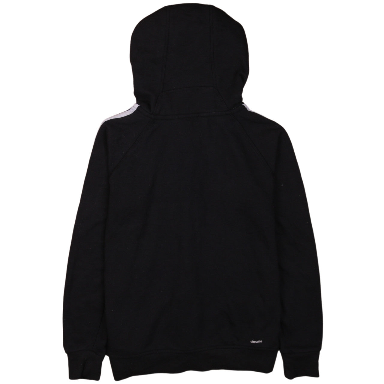 Adidas Boys Black Full Zip Hoodie Small Climalite Sportswear