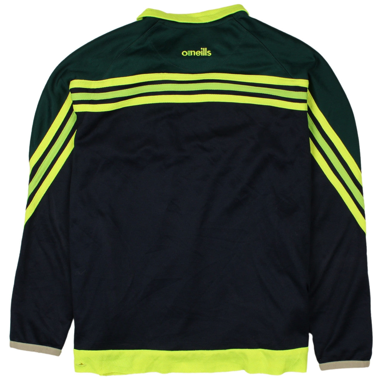O'Neills Boys Green & Navy 1/4 Zip Faughs GAA Hoodie Age 10-11