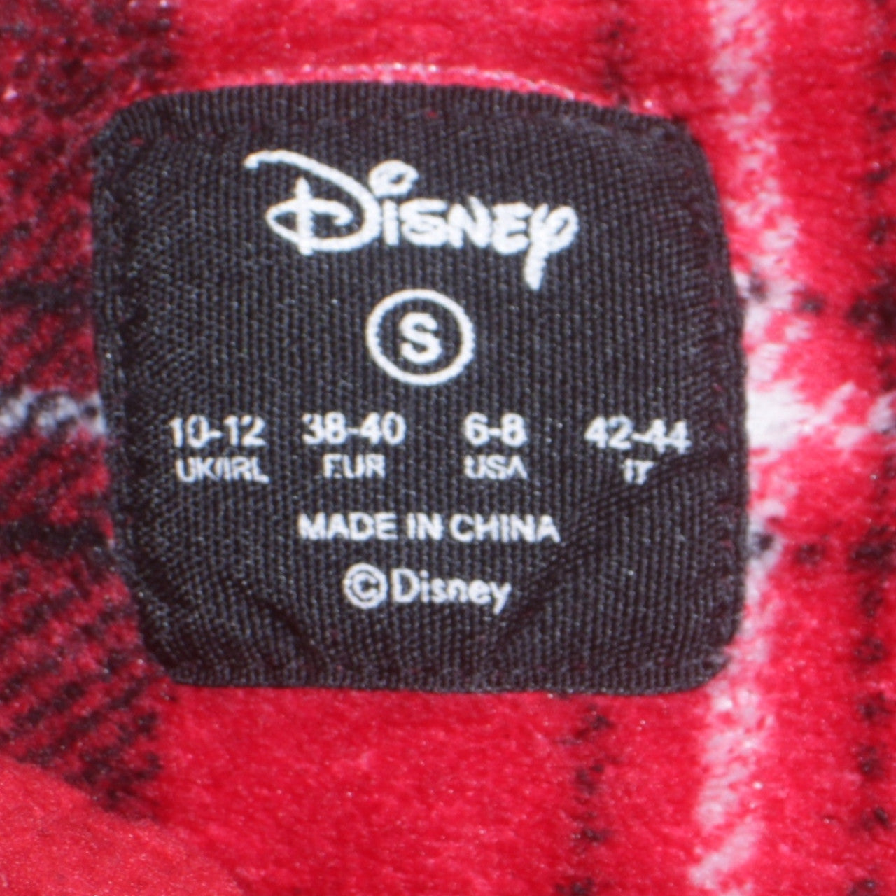 Disney Women Red Minnie Mouse Fleece Long Sleeve Nightshirt Size 10-12
