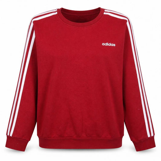 Adidas Women's Red Crew Neck Pullover Sweatshirt XL Classic Logo Style