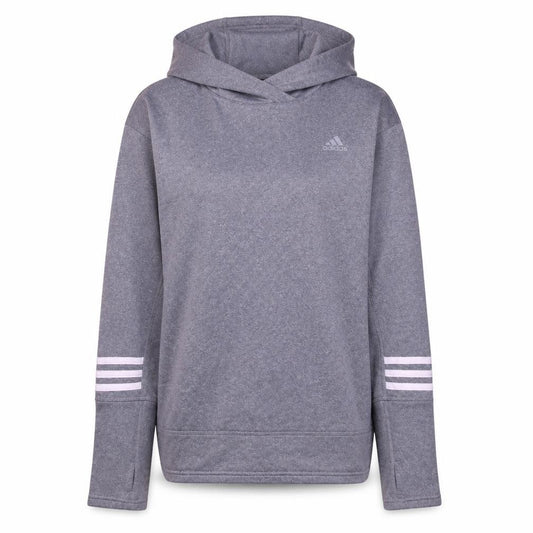 Adidas Womens Grey Pullover Hoodie Small Athletic Casual