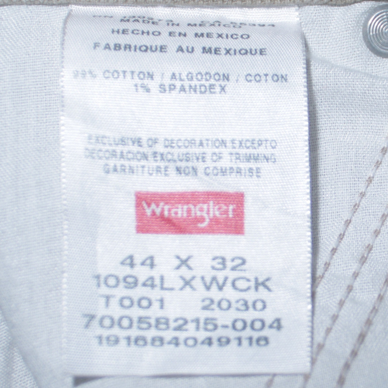Wrangler Men's Beige Carpenter Workwear Trousers Size 44x32