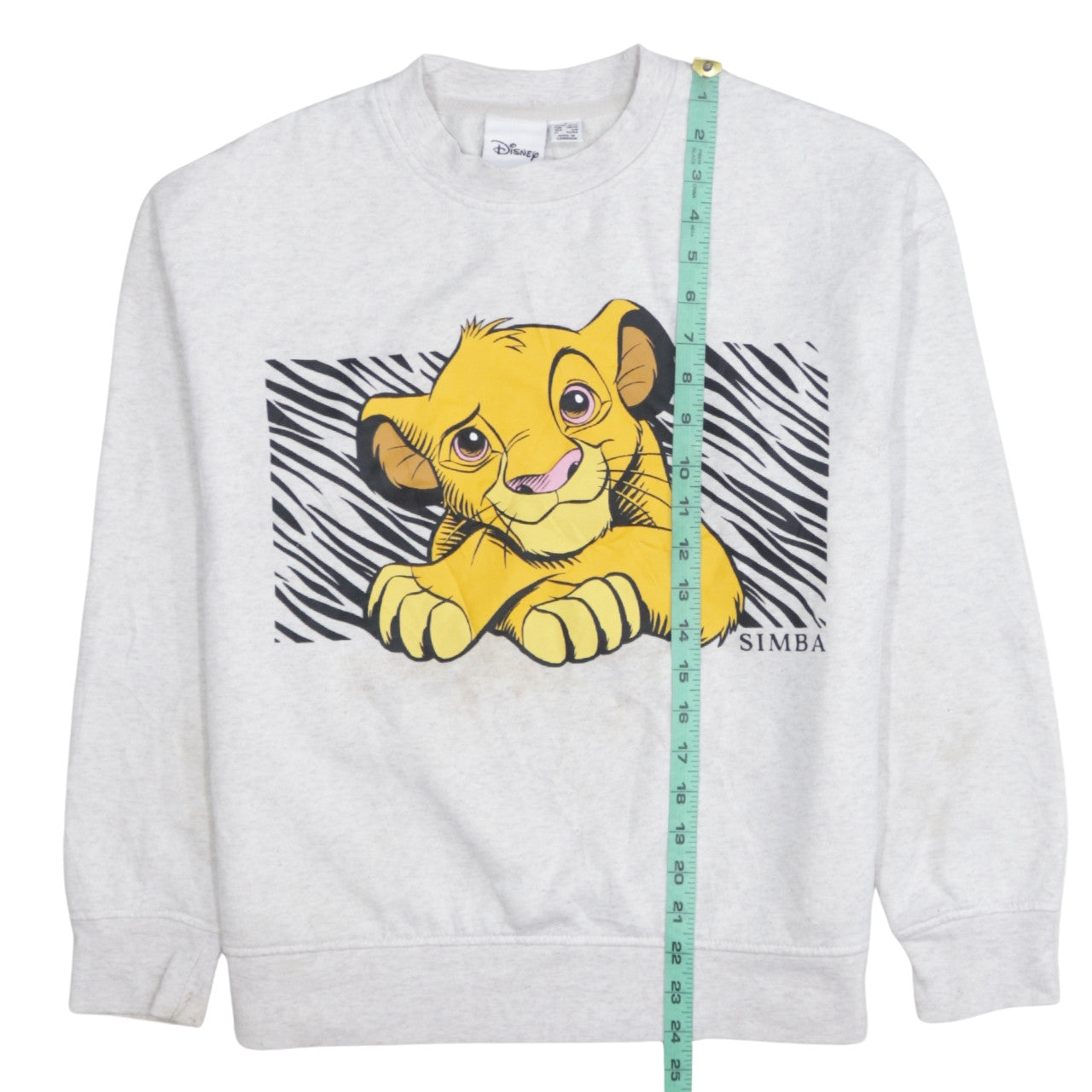 Disney Women Grey Simba Sweatshirt Small Pullover Graphic Print