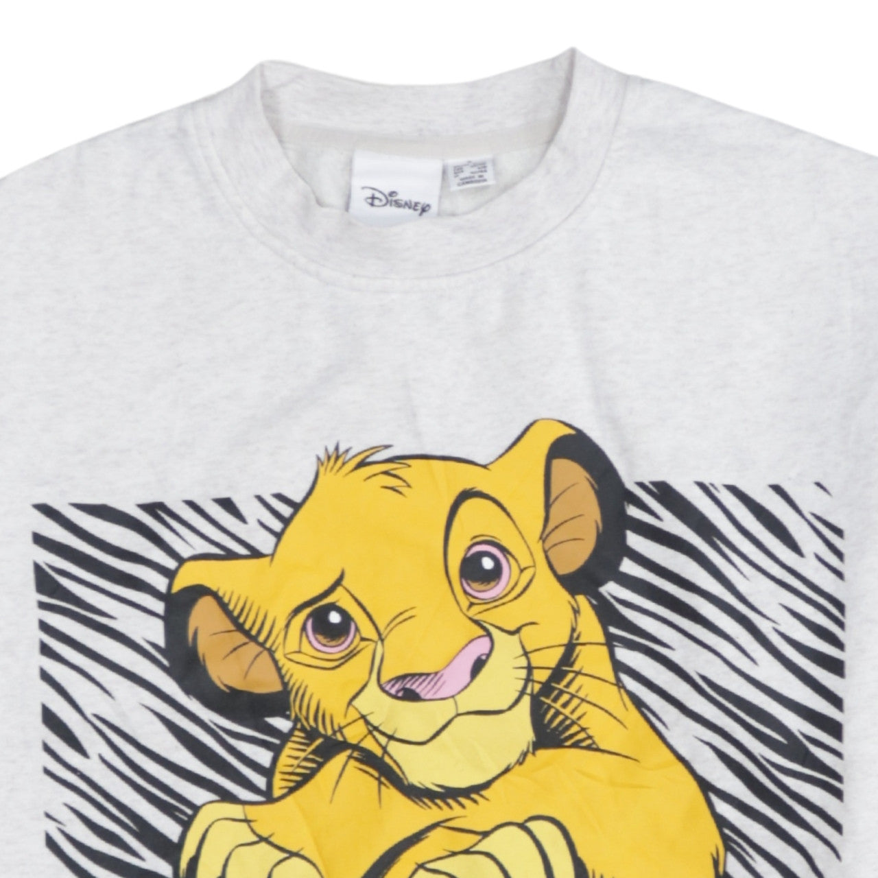 Disney Women Grey Simba Sweatshirt Small Pullover Graphic Print