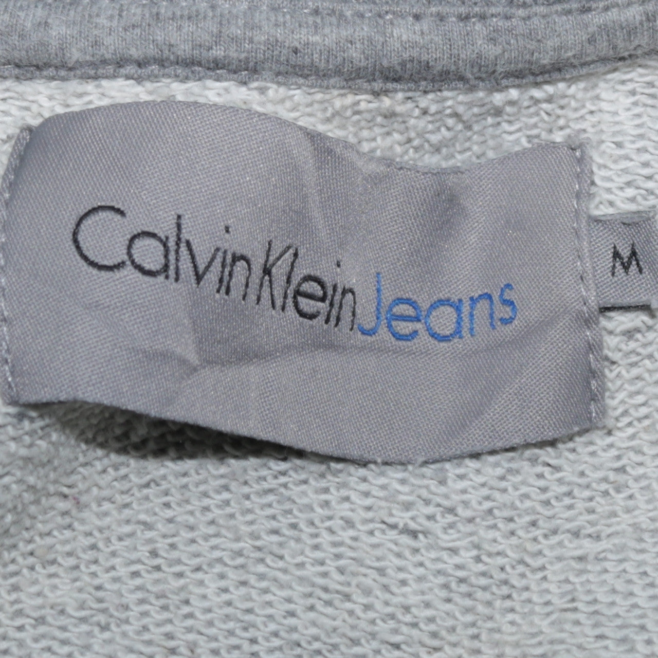 Calvin Klein Jeans Men's Grey Logo Crew Neck Sweatshirt M