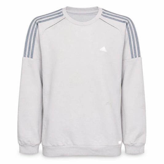 Adidas Men's White Crew Neck Long Sleeve Sports Sweatshirt Size M