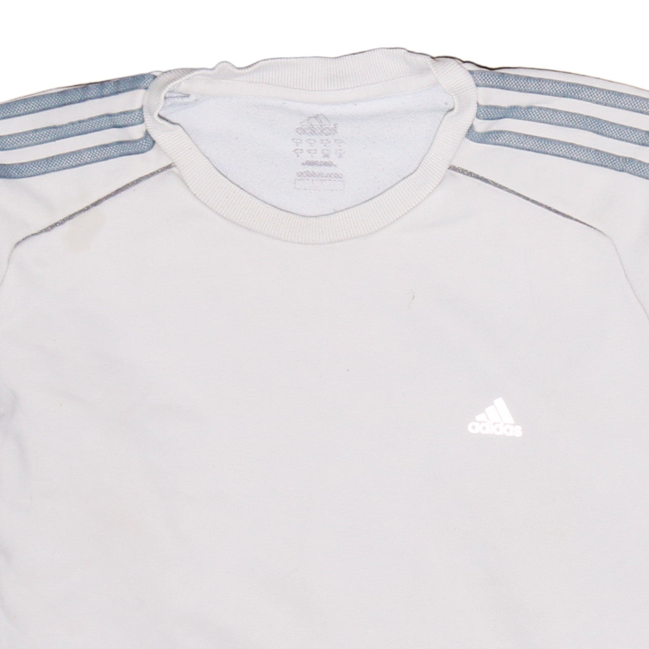 Adidas Men's White Crew Neck Long Sleeve Sports Sweatshirt Size M