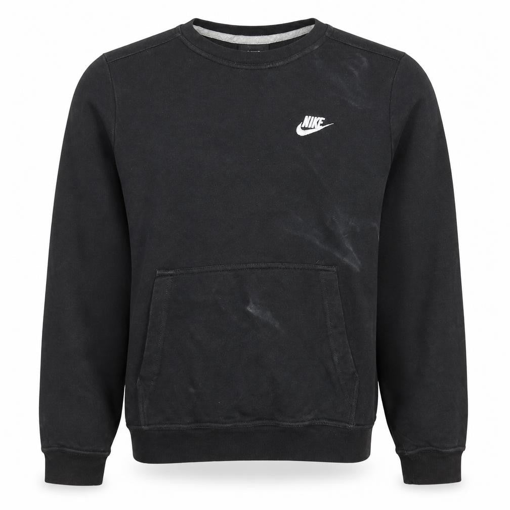 Nike Men Black Crew Neck Pullover Sweatshirt M Regular Fit