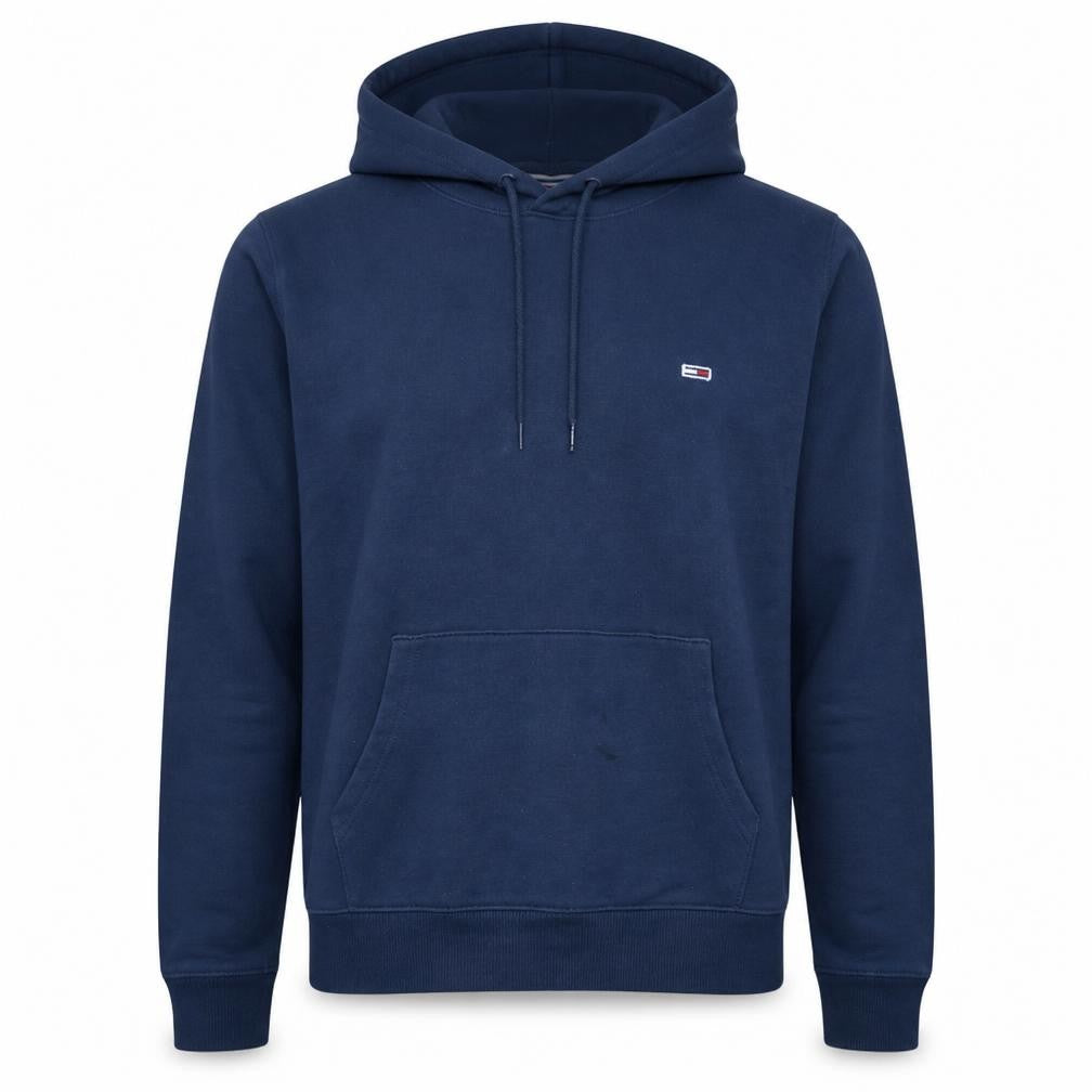 Tommy Jeans Men's Blue XL Pullover Hoodie Cotton Blend