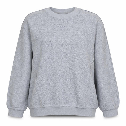 Adidas Women Grey Crew Neck Pullover Sweatshirt Size 12
