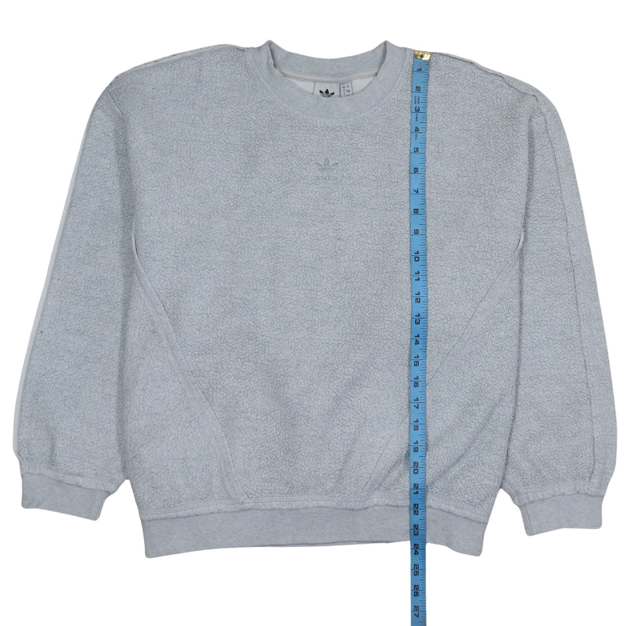 Adidas Women Grey Crew Neck Pullover Sweatshirt Size 12