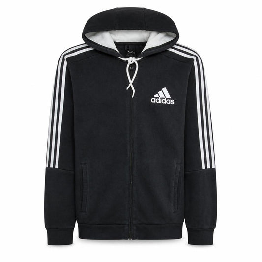 Adidas Men's Black Full Zip Hoodie M Sports Fleece Sweatshirt