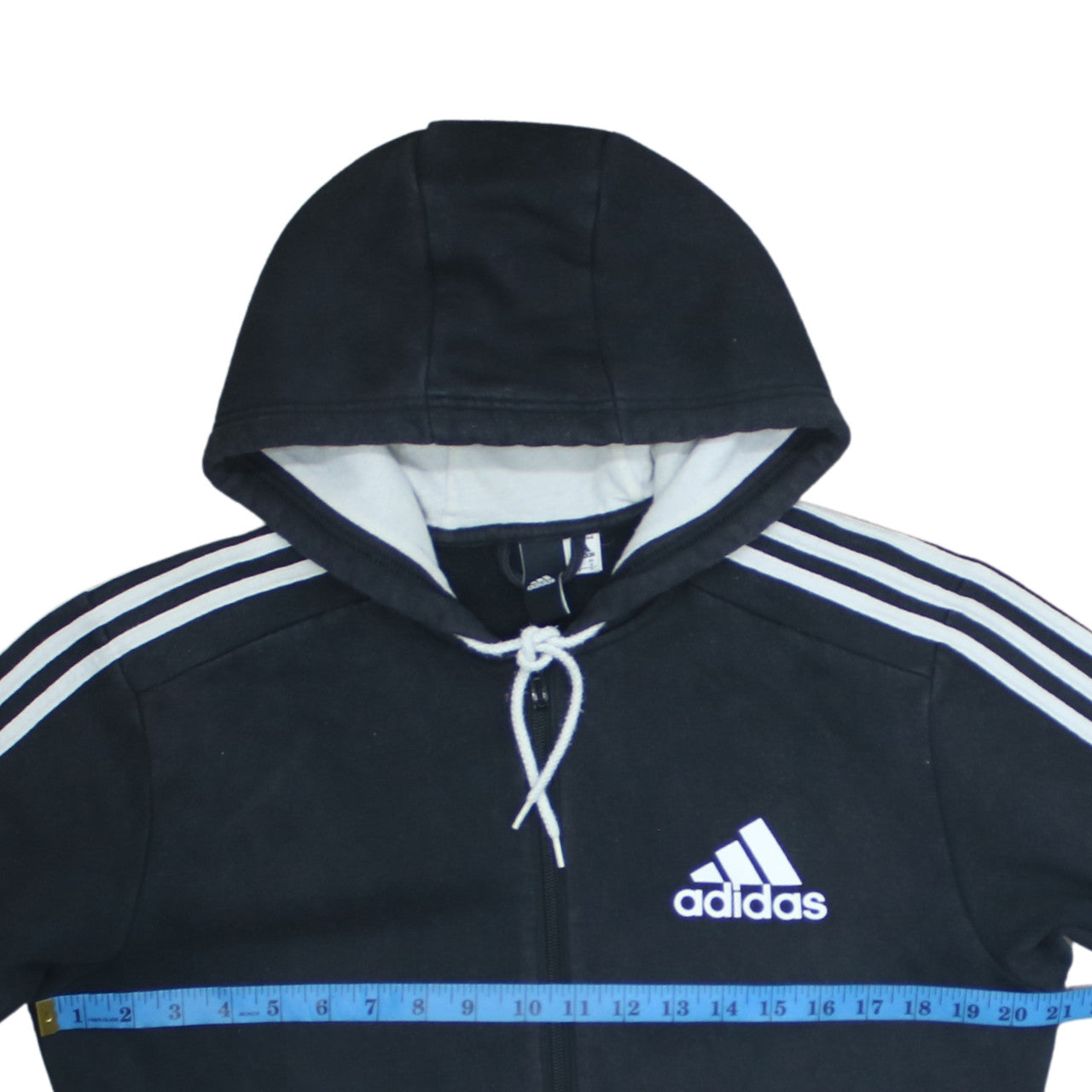 Adidas Men's Black Full Zip Hoodie M Sports Fleece Sweatshirt