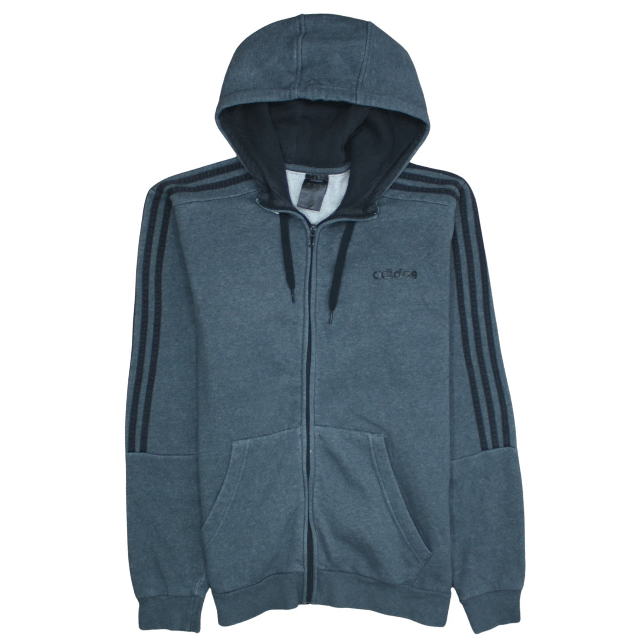 Adidas Men's Blue Full Zip Hoodie Size M Sports Fleece Jacket