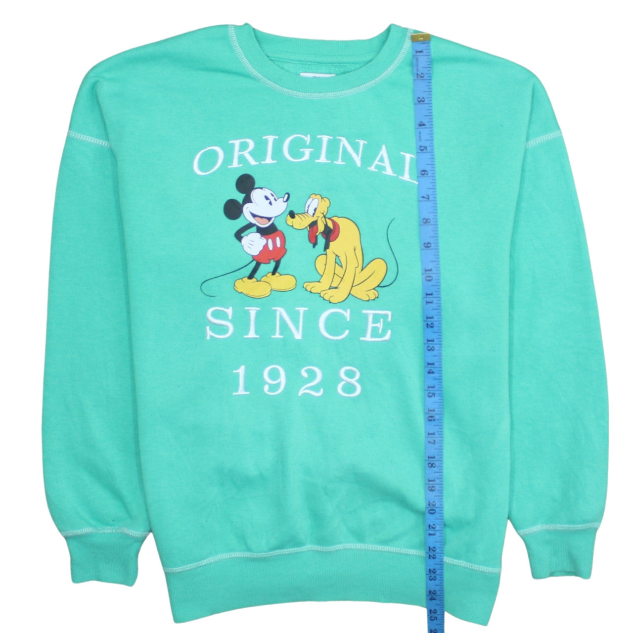 Disney 100 at Primark Women's Green Mickey & Pluto Sweatshirt 2XS