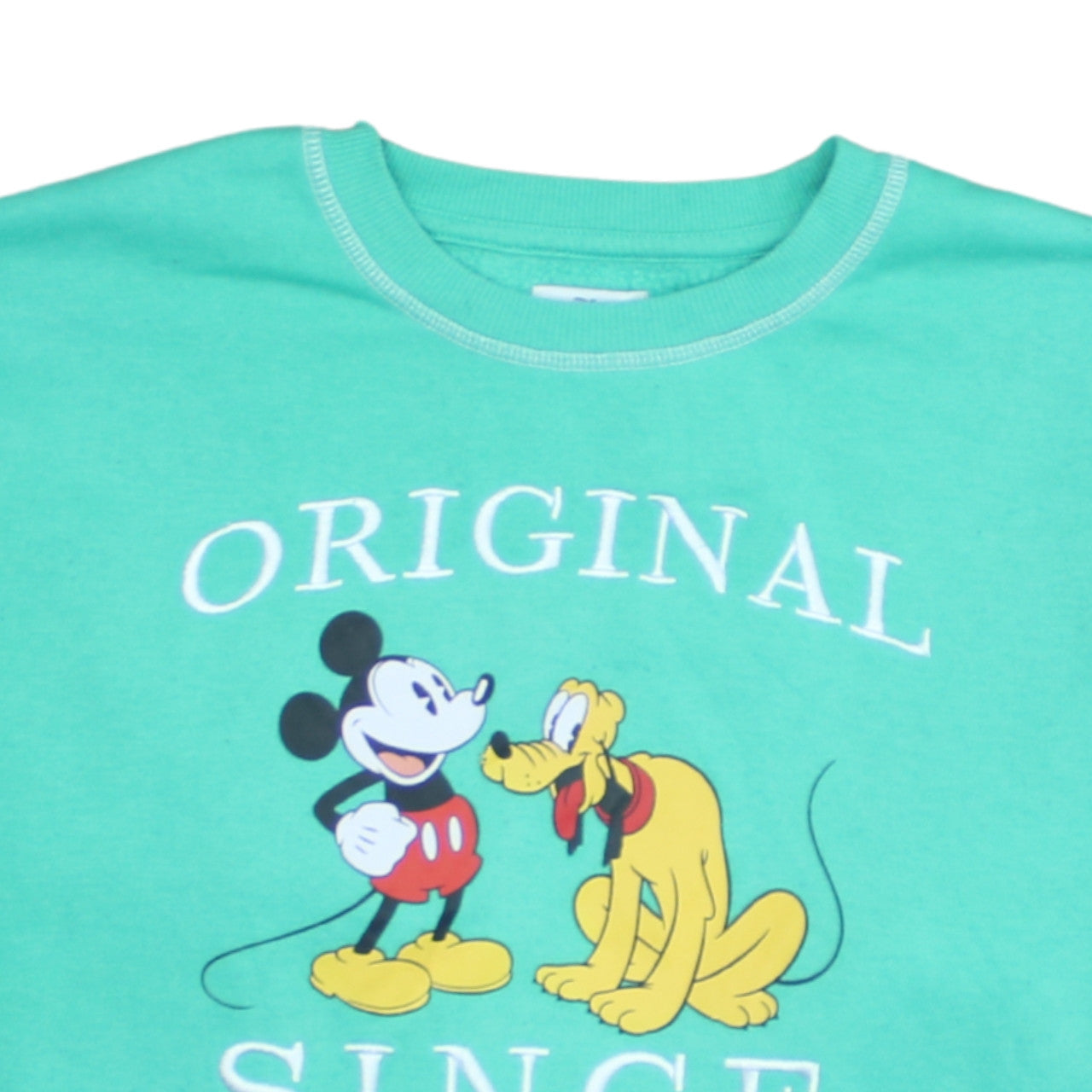 Disney 100 at Primark Women's Green Mickey & Pluto Sweatshirt 2XS