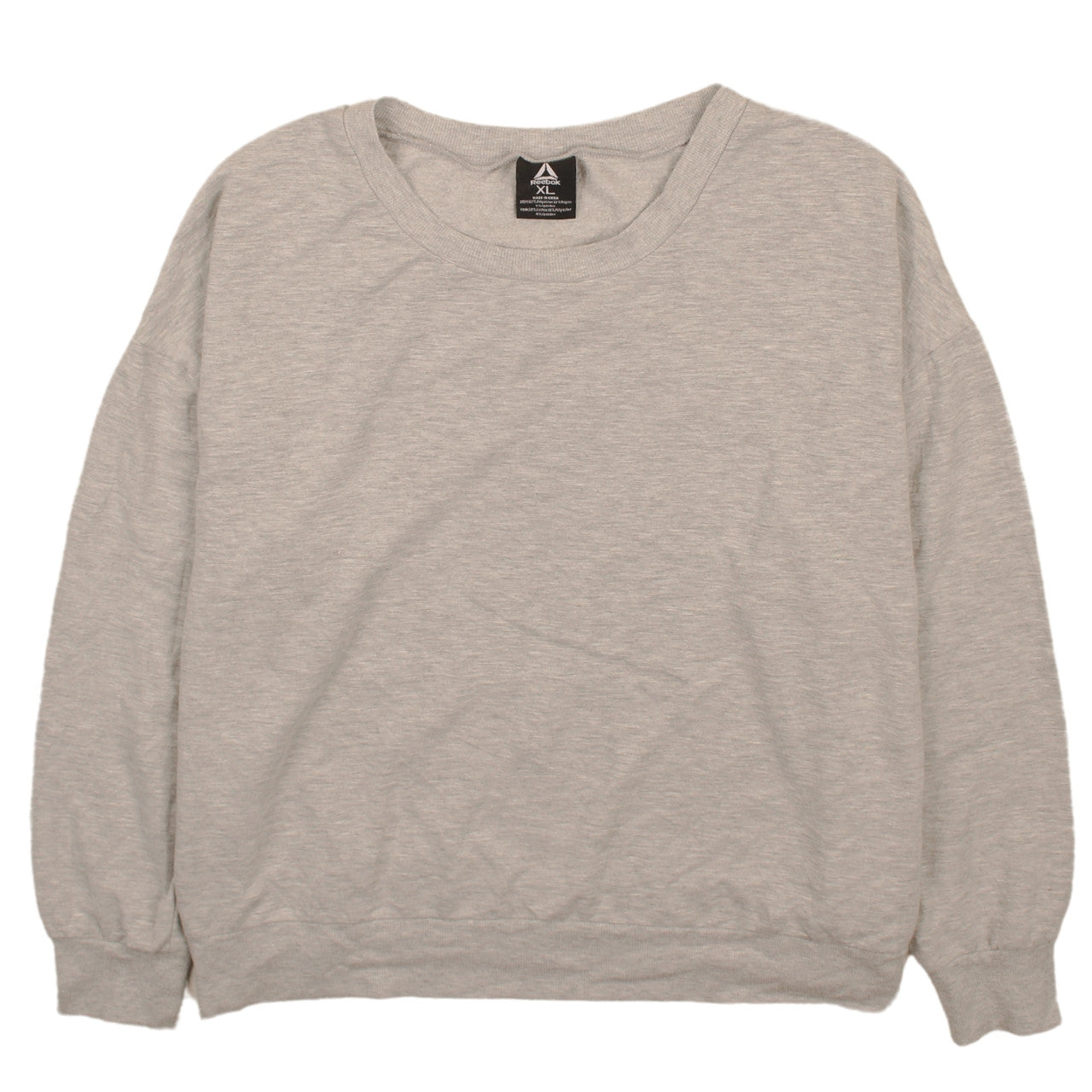 Reebok Womens Beige XL Pullover Sweatshirt Relaxed Fit