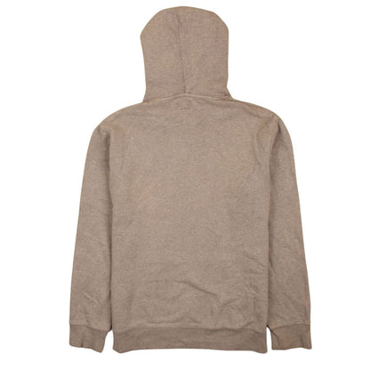Back view of Levi's women’s beige l pullover hoodie with logo print