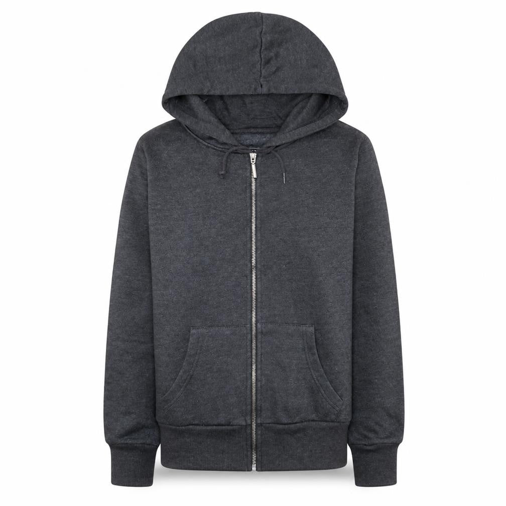 Atmosphere Women Grey Size 10 Full Zip Hoodie with Pockets
