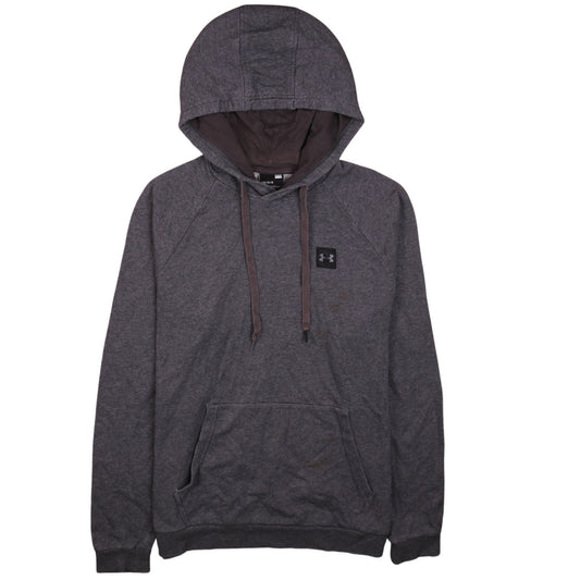 Under Armour Womens Grey Pullover Hoodie Size L Cotton Blend
