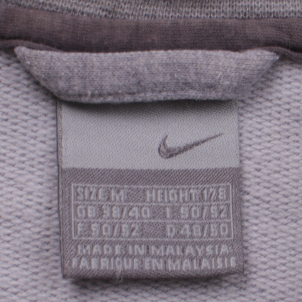 Nike Men's Grey Full Zip Collared Sweatshirt Size M