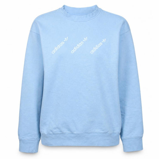 Adidas Women’s Blue Crew Neck Logo Pullover Sweatshirt Size 8