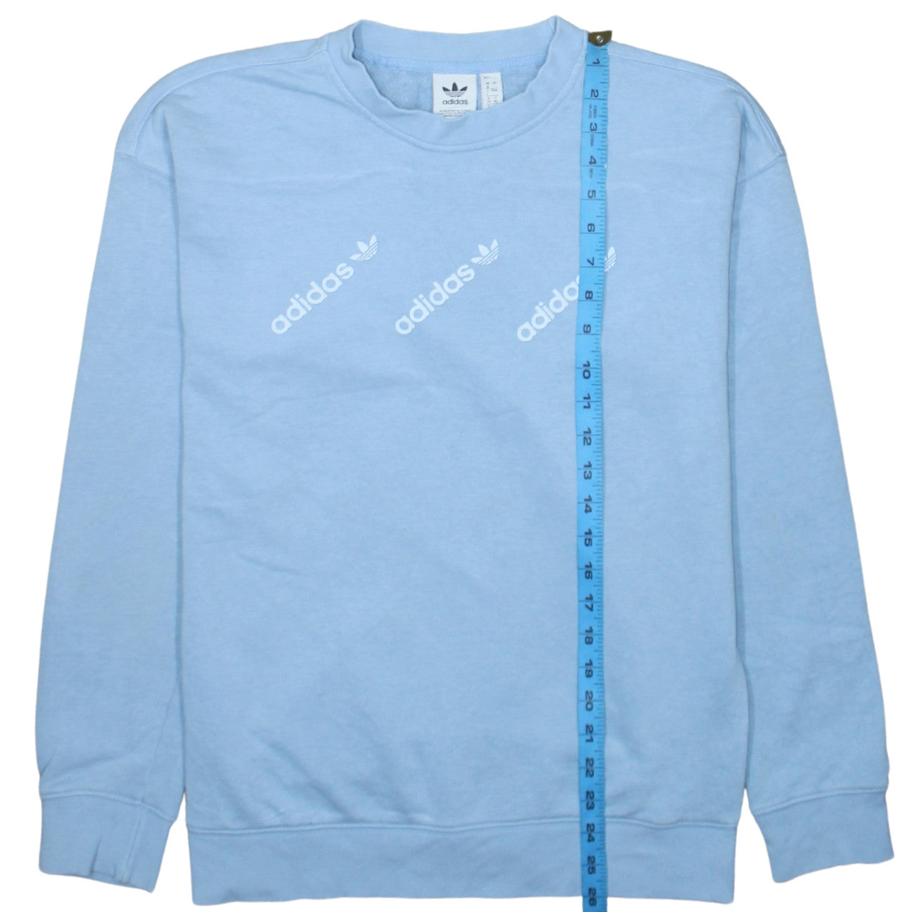 Adidas Women’s Blue Crew Neck Logo Pullover Sweatshirt Size 8