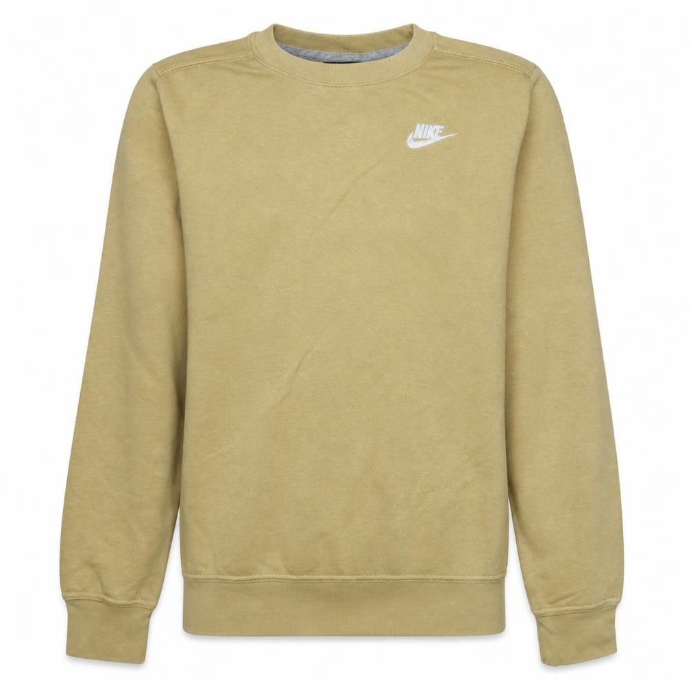 Nike Men's Beige Crew Neck Regular Fit Sweatshirt Size S