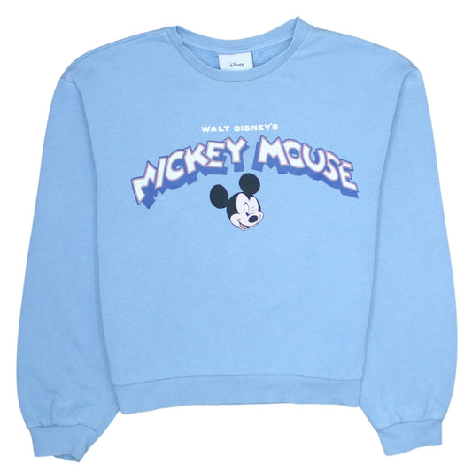 Disney Mickey Mouse Blue Sweatshirt Unisex Adults S Pullover
