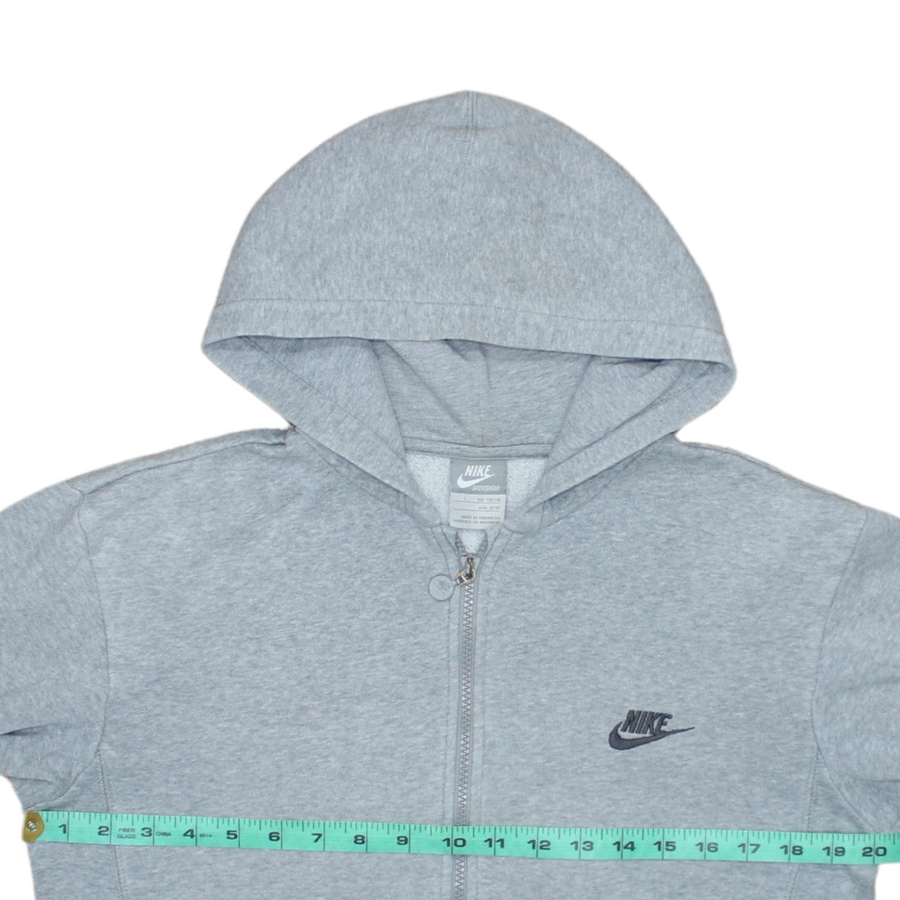 Nike Teens Grey Full Zip Hoodie Sweatshirt L 12/13 Years