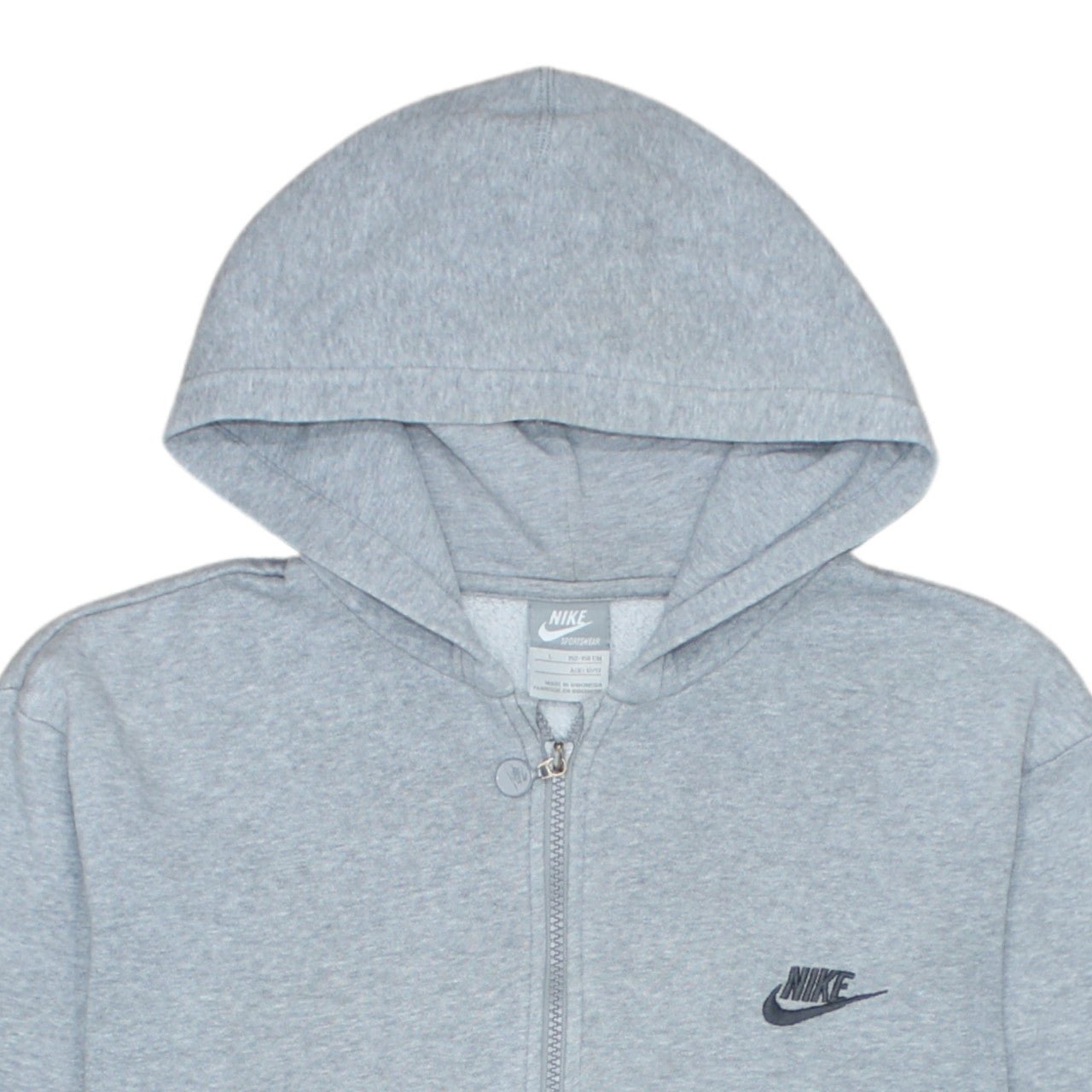 Nike Teens Grey Full Zip Hoodie Sweatshirt L 12/13 Years